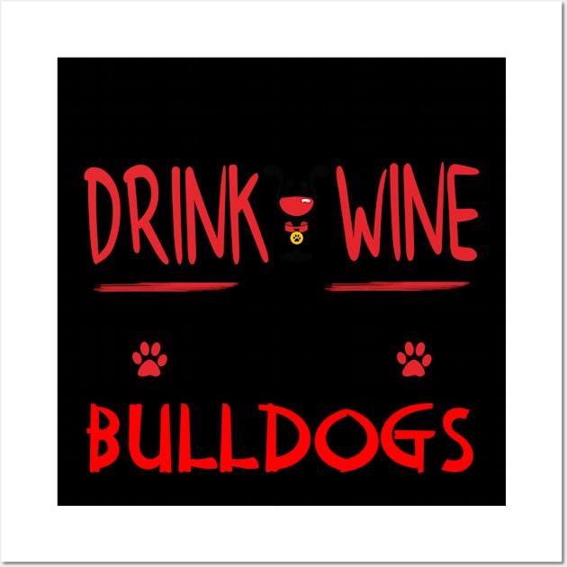 Bulldog Mom Funny Gifts for Bulldog Dad Wall Art by TheOptimizedCreative